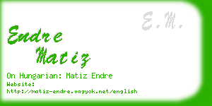endre matiz business card